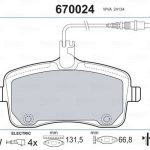 DİSK FREN BALATASI ÖN PEUGEOT 407 2004 >> (1 TK )