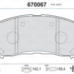 ÖN FREN BALATASI RENAULT KOLEOS 08> / NISSAN QASHQAI 06-13 X-TRAIL 07-13 JUKE 14-19 (1 TK )