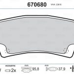 DİSK FREN BALATASI ARKA TOYOTA COROLLA 1997 - 2007 (1 TK )