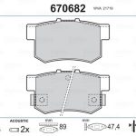 DİSK FREN BALATASI ARKA HONDA ACCORD CIVIC CR-V I INTEGRA 02> JAZZ III (1 TK )